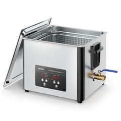 VEVOR 15L Υπερήχων Καθαριστικό, Επαγγελματικό Υπερήχων Καθαριστικό με Καλάθι Καθαρισμού & Ψηφιακή Οθόνη, Βιομηχανικό Καθαριστικό Μηχανής από Ανοξείδωτο Ατσάλι 240W 40kHz για Ανταλλακτικά, Καρμπυρατέρ,