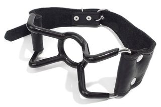 Black Label Spider Silence Stainless Steel Mouth Gag With PVC Coating