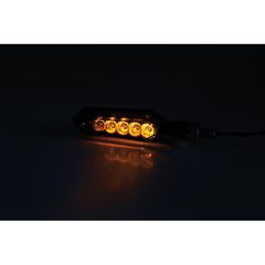 Highsider Smart Sora Led Sequence Indicator Body Black / Lens Smoked (Pair), Front & Rear