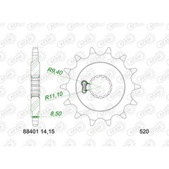 Εμπρος Γραναζι Steel 88401 - 520 | Afam