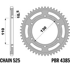 Pbr Tempered C45 Steel Rear Sprocket 4385 - 525