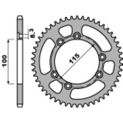 Pbr Ultra-Light Aluminium Rear Sprocket 4423 - 420