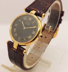 Vintage 80’ Cartier Must Vendome 925° Plaque 20M γυναικείο ρολόι Α90066 ΤΙΜΗ 1.390 ΕΥΡΩ