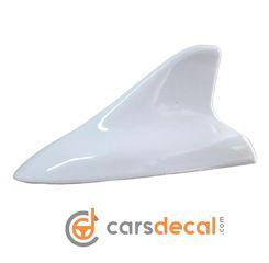 Άσπρη Διακοσμητική Shark Fin Αυτοκόλλητη Κεραία Αυτοκινήτου