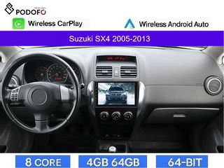 Suzuki SX4 (2005-13) Android Car Radio 9" 4+64GB 8-Core Ασύρματο CarPlay & Aσύρματο Android Auto| GPS | WiFi | DSP