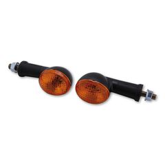 Highsider Smart Oval Bulb Mini Indicator Body Black / Lens Orange (Pair), Front & Rear