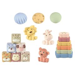 Παιχνίδια μπάνιου σετ 4 σε 1, ζωάκια - eliNeli