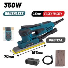 BORMANN Pro BSS5350 Τριβείο Παλμικό Brushless Ρυθμιζόμενο Επαγγελματικό 350W 70x197mm με Ομαλή Εκκίνηση ( 065968 )