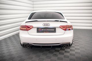 Diffuser / Διαχύτης Maxton Design Audi A5 Sportback (8T) Facelift (2011-2016) - Έκδοση Με Διπλές Εξατμίσεις Στης Δυο Πλευρες - Μαύρο Γυαλιστερό - (AU-A5-1F-RS1G-SBOO_OO)