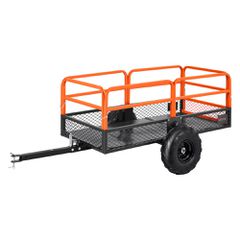 Τρέιλερ VEVOR Garden Utility, 22 κυβικά πόδια και 725 κιλά, Τρέιλερ ATV UTV, Ρυμουλκούμενα με ανατρεπόμενο χάλυβα, Αφαιρούμενο πίσω πάνελ, Ρυμουλκούμενα βαρέως τύπου με τράβηγμα πίσω από την αυλή για