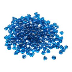 Πυρίμαχο γυαλί VEVOR, 20 λίβρες / 9 κιλά ανθεκτικά σε υψηλές θερμοκρασίες τζάκια, ανακλαστικές χάντρες διαμαντιού από γυαλί τζακιού 1 ίντσας / 25,4 mm, πέτρα υψηλής λάμψης για τραπέζι τζακιού, μπλε τη