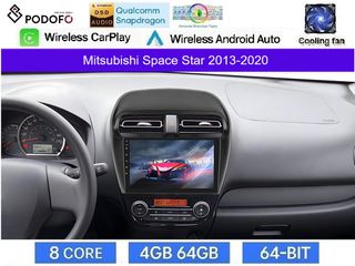 Mitsubishi Space Star (2013-2020) Οθόνη 9" Android 15 | 4GB RAM + 64GB ROM | 8-Core Snapdragon | Ασύρματο CarPlay & Ασύρματο Android Auto | GPS | WiFi | DSP | FM/RDS
