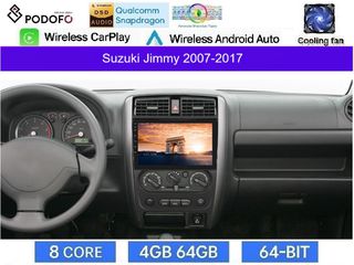 Suzuki Jimny (2007-2017) Οθόνη 9" Android 15 | 4GB RAM + 64GB ROM | 8-Core Snapdragon | Ασύρματο CarPlay & Ασύρματο Android Auto | GPS | WiFi | DSP | FM/RDS