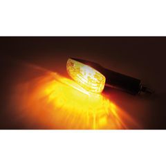 Highsider Smart Imola 1 Bulb Mini Indicator Body  Black / Lens Orange (Pair), Front & Rear
