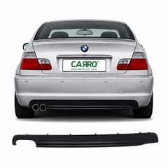Diffuser Πίσω Προφυλακτήρα Για Bmw 3 E46 99-05 2D/4D Μ-Τech Με 1 Διπλή Τρύπα Εξάτμισης Αριστερά Από Abs Πλαστικό 1 Τεμάχιο