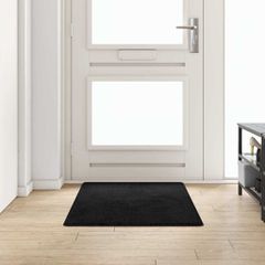 Δερμάτινο Χαλί Μαύρο 80 x 150 cm 100% Πολυπροπυλένιο Τούφτα 42011404
