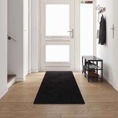 Δερμάτινο Χαλί Μαύρο 80 x 500 cm 100% Πολυπροπυλένιο Τούφτα 42011409