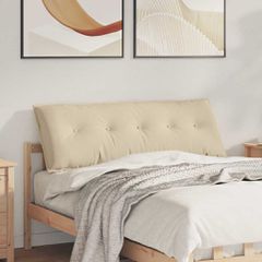 Μαξιλάρι Πλάτης Κρεμ 140 x 50 cm Ύφασμα Μικροΐνας 42014863