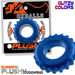Oxballs PLUSHY Cockring Blue Fire-thumb-3
