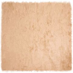 Χαλί από τεχνητό πρόβειο δέρμα TAFALLA Μπεζ 120 x 120 cm 42021487