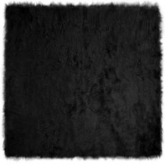 Χαλί από τεχνητό πρόβειο δέρμα TAFALLA Μαύρο 120 x 120 cm 42021575