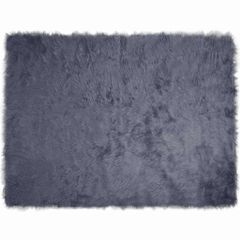 Χαλί από τεχνητό πρόβειο δέρμα TAFALLA Ανθρακί 240 x 340 εκ. 42021596