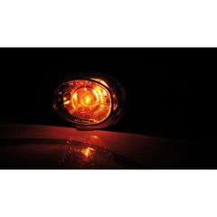 Highsider Smart Oval Bulb Indicator Body Black / Lens Clear (Pair), Front & Rear