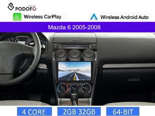 Mazda 6 (2005-2008) Android οθόνη 9" 2+32GB Ασύρματο CarPlay & Aσύρματο Android Auto | GPS | EQ | WiFi