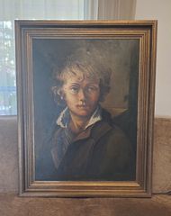 Έργο τέχνης, πίνακας ζωγραφικής λάδι σε μουσαμά, 1977