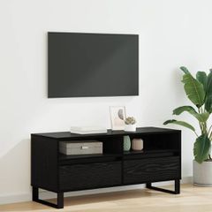 Ντουλάπι TV με συρτάρι Μαύρη Οξυά 100 x 34,5 x 44,5 εκ. 881788