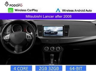 Mitsubishi Lancer από 2008- Android οθόνη 10.1" 2+32GB Ασύρματο CarPlay & Aσύρματο Android Auto | GPS | EQ | WiFi