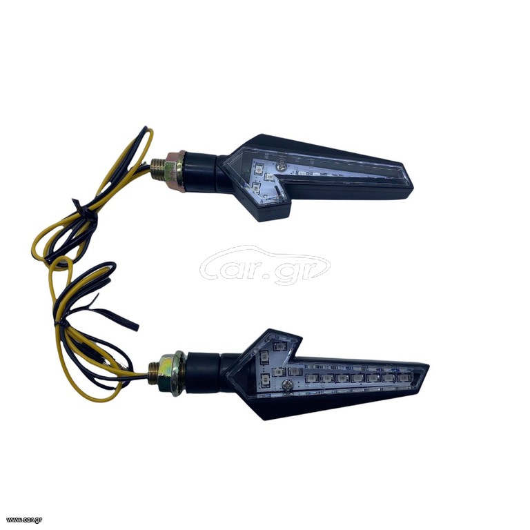 ΦΛΑΣ CH-1047 ΜΙΝΙ SEQUENTIAL LED ΜΑΥΡΟ ΑΣΠΡΟ ΣΕΤ SHARK