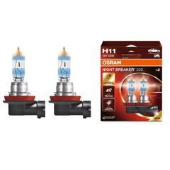 Λάμπες Αλογόνου H11 12V 55w Night Braker +220% Osram 64211NB220 2 Τεμάχια (CAR0032554)