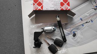 καινουργιο σετ επισκευης κλειδαριας καπο μαζι με αφαλο και σετ δυο κλειδια  , για Ford Focus mk2 , με κωδικο : 1355231 , Febi : 192798