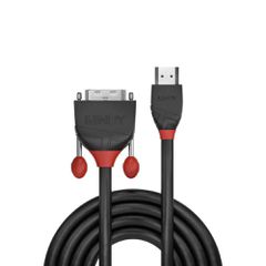 Lindy LY-36273 Cable DVI-D male - HDMI male 3m Μαύρο
