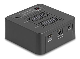 DELOCK docking station 64300 για 2x M.2 NVMe SSD, clone/erase function, 20Gbps, μαύρο
