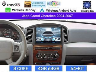 Jeep Grand Cherokee (2004-2007) 10.1" Οθόνη Android 15 | 4GB RAM + 64GB ROM | 8-Core Snapdragon | Ασύρματο CarPlay & Ασύρματο Android Auto | GPS | WiFi | DSP | FM/RDS