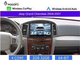Jeep Grand Cherokee (2004-2007) 10.1" Οθόνη Android Navigation | 2GB+32GB | Ασύρματο CarPlay & Aσύρματο Android Auto | GPS | WiFi | EQ | HiFi | FM/RDS