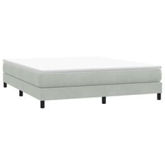 Box Spring κρεβάτι χωρίς στρώμα ανοιχτό γκρι Βελούδινο 3315837