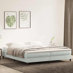 Box Spring κρεβάτι χωρίς στρώμα ανοιχτό γκρι 200x210 cm 3315843
