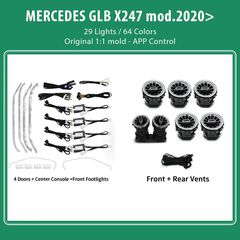 DIQ AMBIENT 8176 GLB C - ΒΕΝΖ GLB (X247) (Digital iQ Ambient Light for Mercedes GLB (X247) mod. 2020 with 29 Lights)