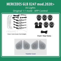 DIQ AMBIENT 8176 GLB E - BENZ GLB (X247) (Digital iQ Ambient Light for Mercedes GLB mod. 2020 with 35 Lights)