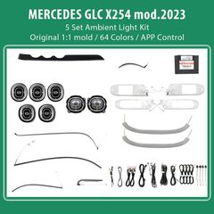 DIQ AMBIENT 8173 BJE5 - BENZ GLC (X254) (Digital iQ Ambient Light for Mercedes GLC (X254) mod. 2023 with 5 Set Kit)