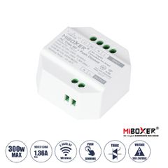 GLOBOSTAR® MiBOXER-TRI-C1 71432 AC Triac RF 2.4Ghz & Push Dimmer με 1 x 1.36A 300W Κανάλι AC 220-240V 1.36A 300W Max IP20 - RF 2.4Ghz & Push Dimming - Μ5 x Π5 x Υ2.3cm - 5 Χρόνια Εγγύηση