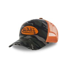 Von Dutch Καπέλο Heritage cap camou orange patch/net