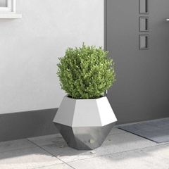 Γλάστρα Ασημί 50 x 50 x 40 cm Επικαλυμμένος Χάλυβας 884062