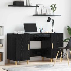 Γραφείο Μαύρη Οξυά Επεξεργασμένο Ξύλο 140 x 50 x 75 εκ. 886236