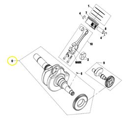 Στρόφαλος CF Moto CF.450 AU-3S E5+ 2022-2025 SHORT 0GQ0-041100-00015