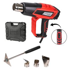 Πιστόλι Θερμού Αέρα 2000W 600°C 2 Ταχυτήτων RAIDER RD-HG26 με Αξεσουάρ & Βαλίτσα