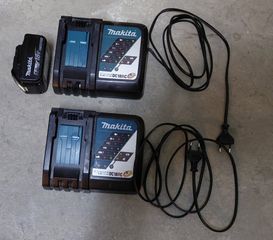 Origanal MAKITA 2 φορτηστές 1 μπαταρία